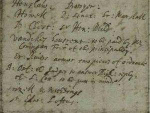 Van Dyck’s rent to be paid by Mr Cunningham Treasury of the Principality (4 November 1633)
