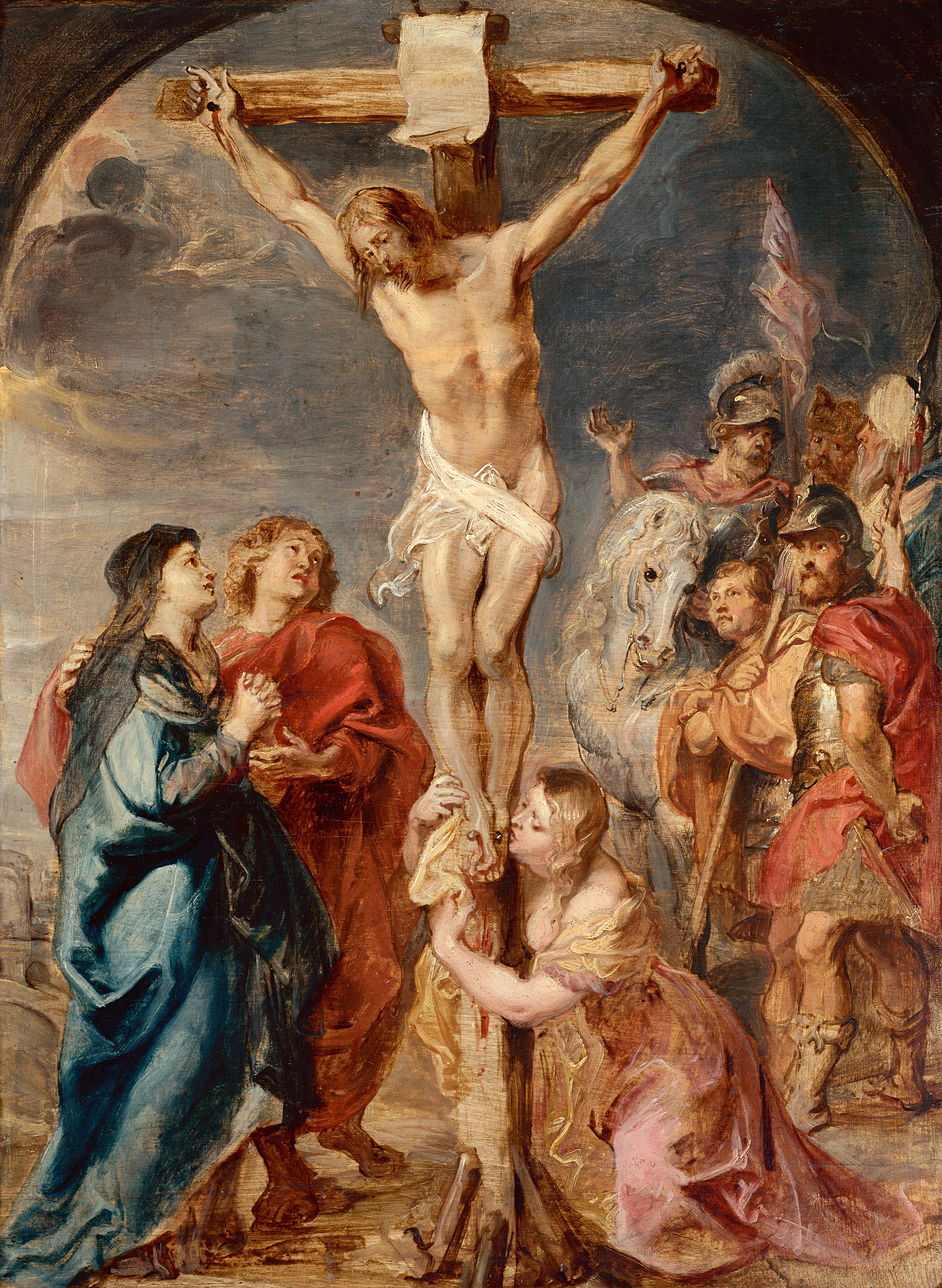 Christ on the Cross Addressing His Mother, St John and St Mary Magdalen