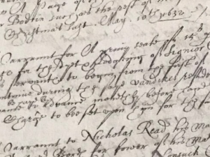 Warrant for a payment to Edward Norgate (10 May 1632)