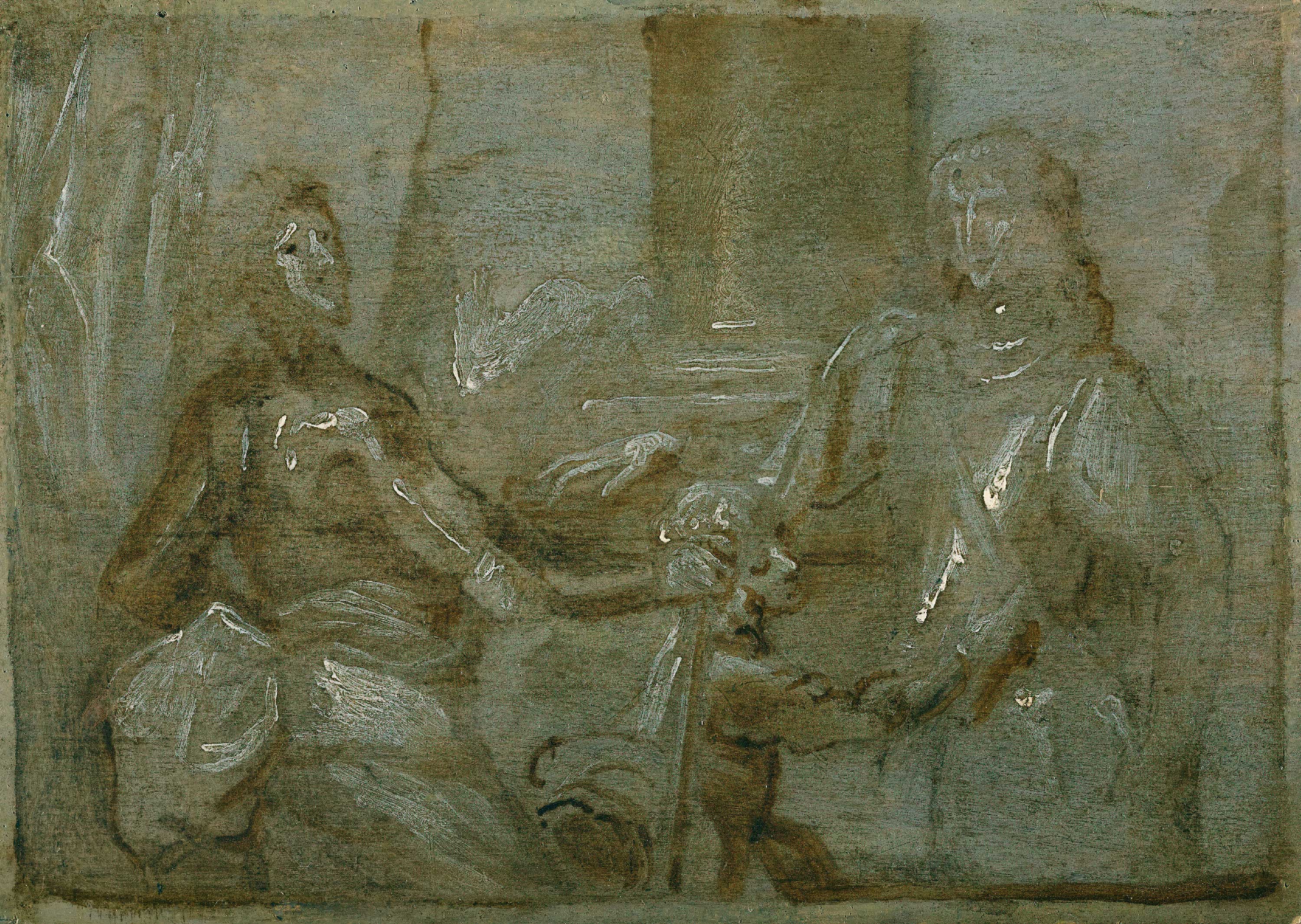 Sketch for the Double Portrait of Mountjoy Blount, 1st Earl of Newport (circa 1597–1666) and George, Lord Goring (1608–1657)