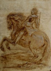 Study of A Man on a Horse